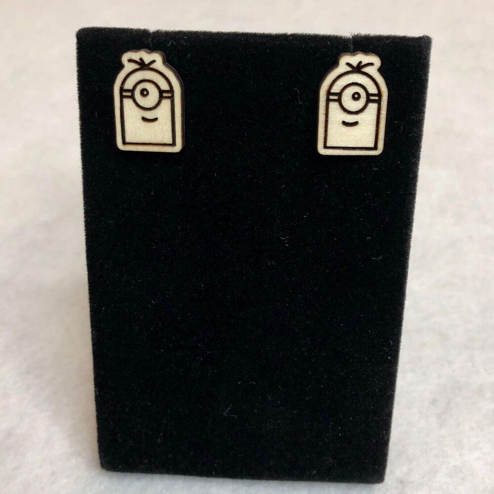 Minion Stuart Wood Stud Earrings